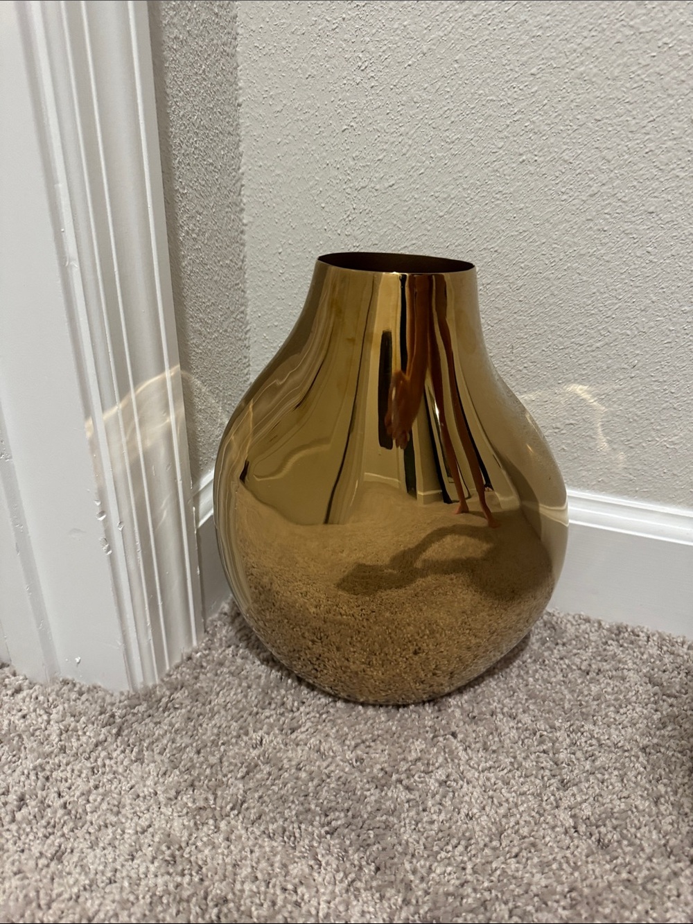 H&M Metallic Gold Bulb Vase